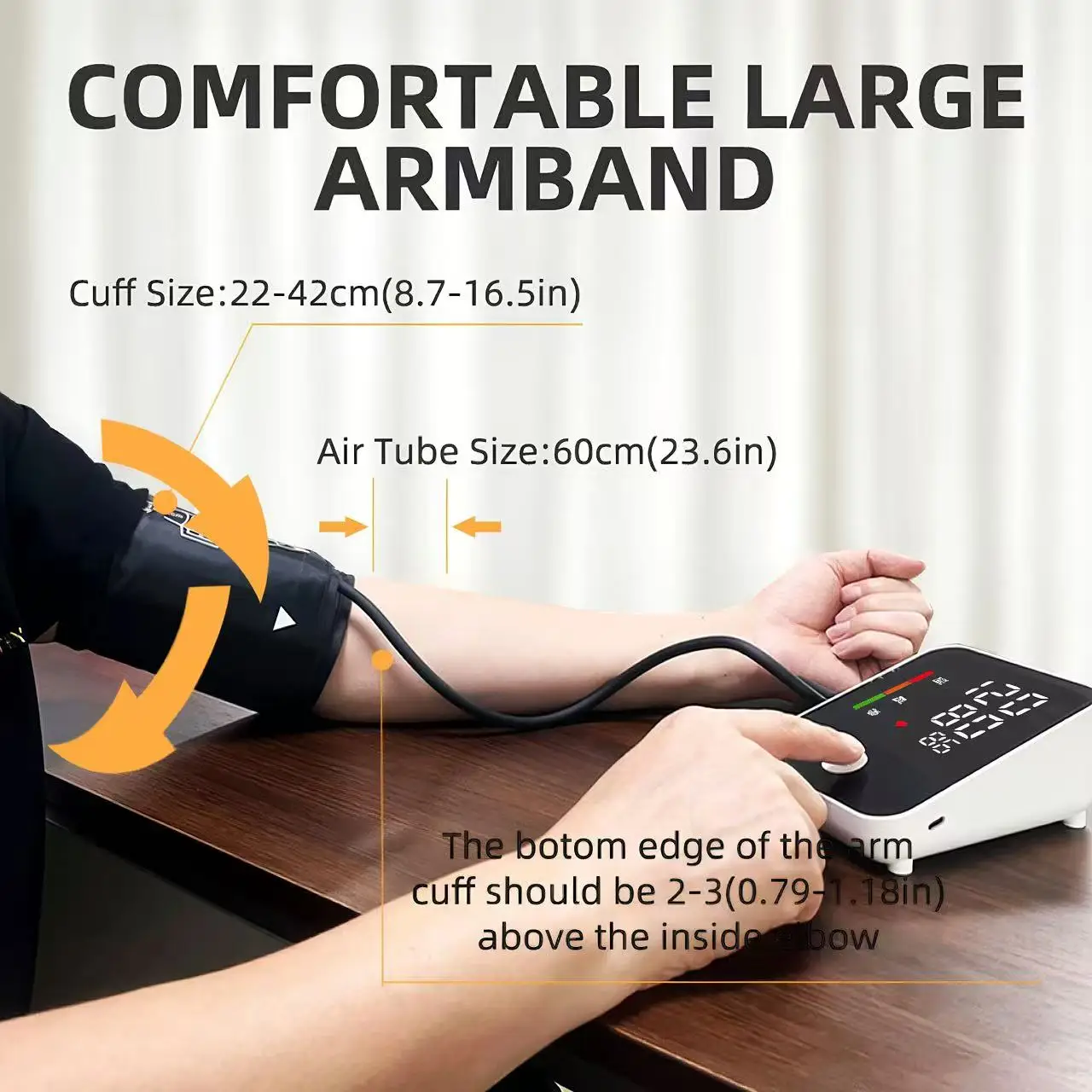 Blood Pressure Monitor with LED Large Screen Home Use