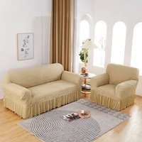Seersucker Sofa Cover Universal Sofa Dust Cover Elastic Thickening Sofa Slipcover 1