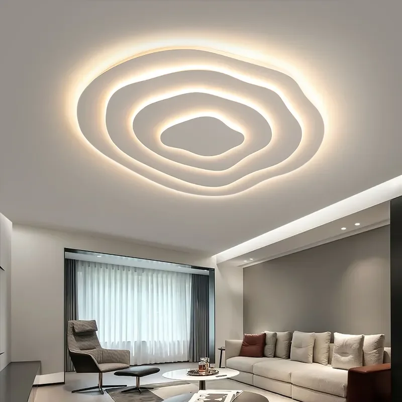 Modern Ceiling Chandelier Lights for Living Room Nordic Bedroom Dining Room LED Ceiling Lamps Round Minimalist Design Chandelier