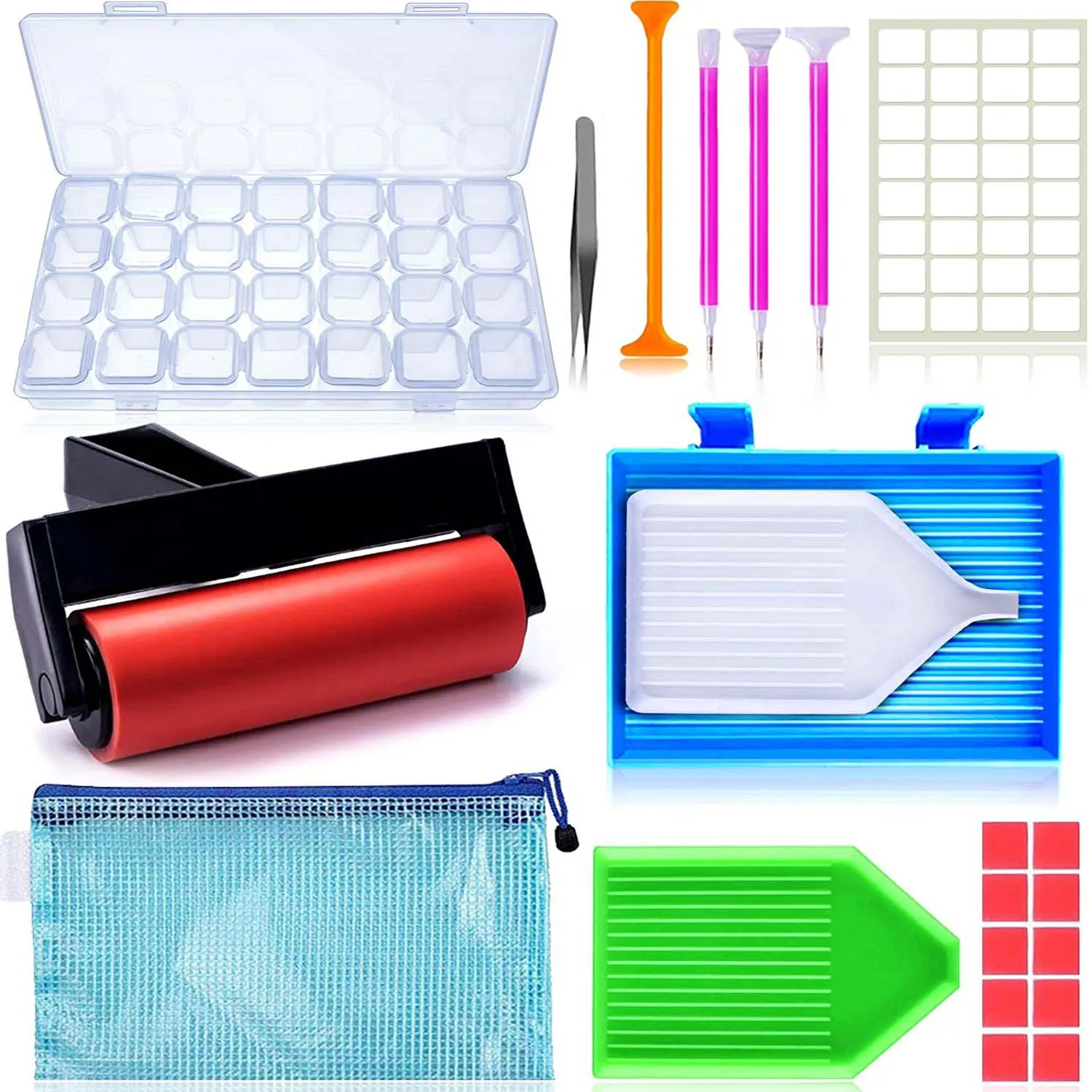 

5D Diy Diamond Embroidery Accessories Kit Adult or Kids Diamond Painting Tools Storage Box Mosaic Glue Drill Pen Kit