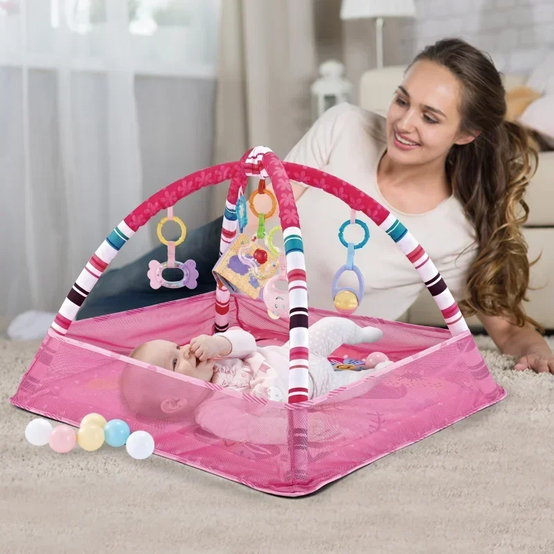 Baby Fitness Frame Boys And Girls Crawling Game Blanket Puzzle Multi-function Fence Crawling Mat Enlightenment Toys 0-18