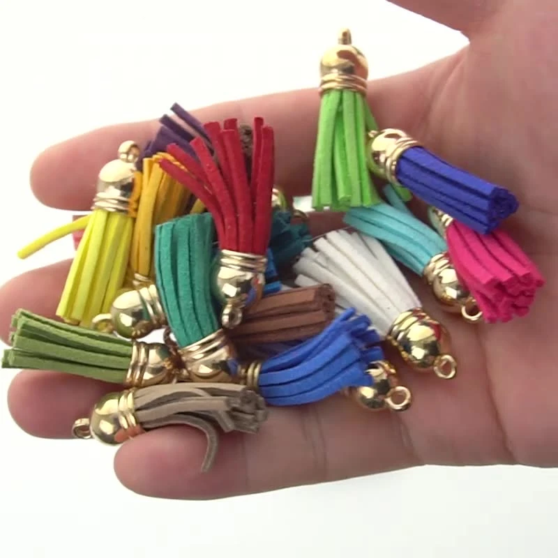 15/30pcs 2.3cm Hanging Small Tassel For Jewelry Making DIY Bracelet Earring  Necklace Charm Pendant Handmade Accessories Supplies