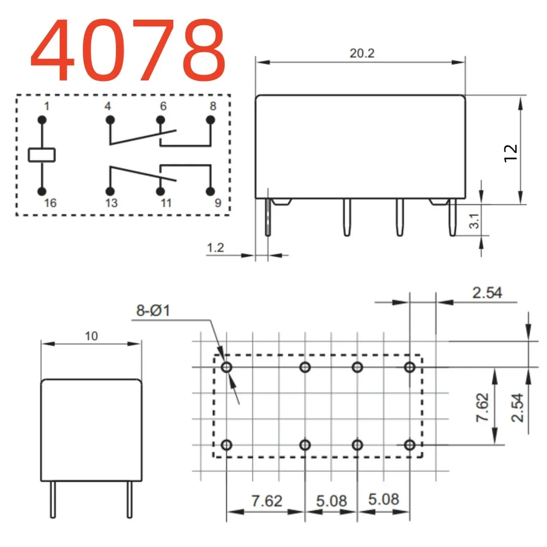 New JRC-19F 012-2Z1 ; JRC-19F(4078) 12VDC ; JRC-19FB 012-2 JRC-19F 005-2Z11 (4078-12V) Relay 8pins
