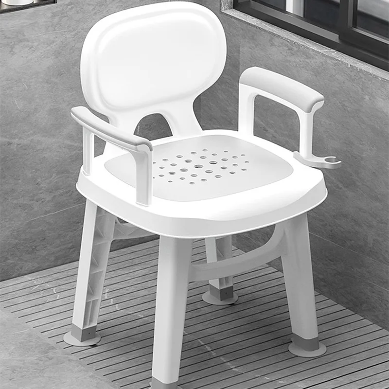 Set-Stools-Bathroom-Chairs-White-Plastic-Ergonomic-Bathroom-Chairs ...