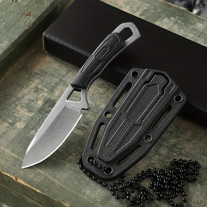 

EDC Stainless Steel Pocket Knife Portable Keychain Knife Tactical Knife for Self Defense Multi-purpose Cutting Knife for BBQ