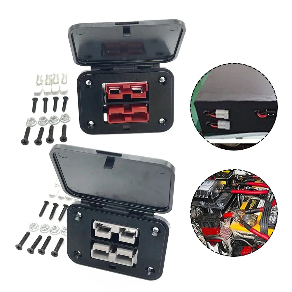 

1Set 50A 600V Twin Dual Flush Mount Bracket For Anderson Plug Power Connection Electric Vehicles Machinery Wire Cable Connector