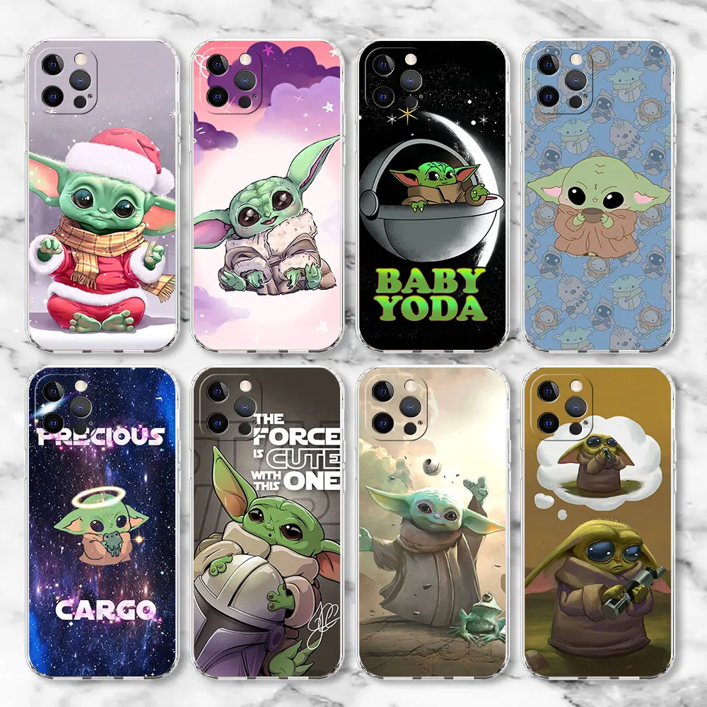 Clear Silicone Case For Apple Iphone 11 13 Pro Max 12 Mini 14 Plus 8 7 + Se X Xs Xr 6 6S Soft Phone Cover Yoda Starwar Fundas