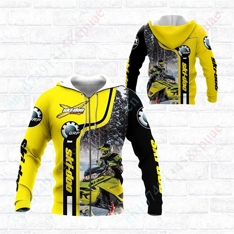 Ski-doo Casual Men's Clothing Top Harajuku Sweatshirt Anime 3D Printing Oversize Hoodie Unisex Zip Hoodies Essentials Streetwear