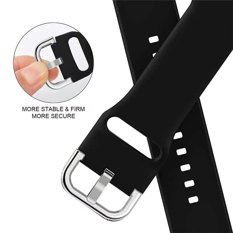 Silicone Strap For Apple Watch Band 49mm 44mm 40mm 38mm 42mm 41mm 45mm Classic Buckle Bracelet IWatch Series 6 5 SE 7 8 9 Ultra