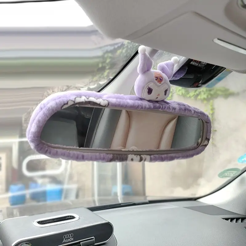 Cartoon Animal Vehicle Decoration Set Universal Car Rearview Mirror Cover Automotive Interior Accessories