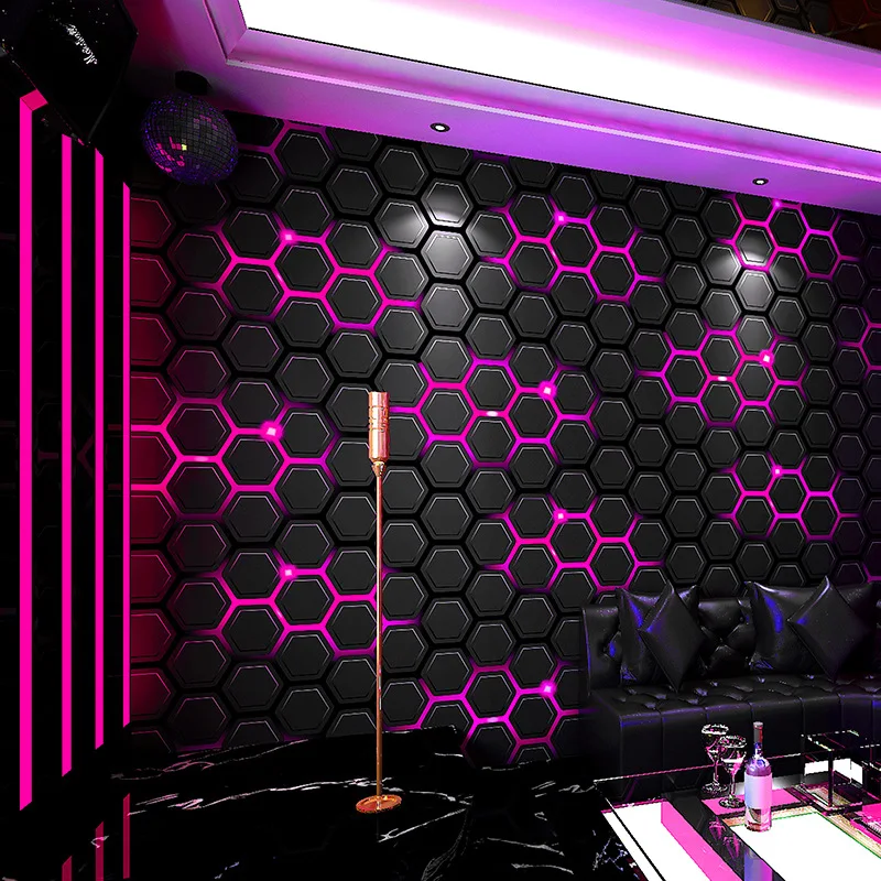 Stereoscopic Ktv Wallpaper Fundo do Internet Cafe Tema ao Vivo Decoração do Hotel E-sports Cobertura de Parede 3d