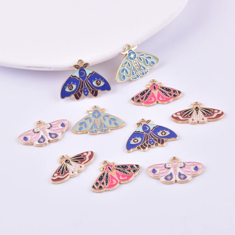 

10 шт., металлические подвески в виде Луны, бабочки, животных