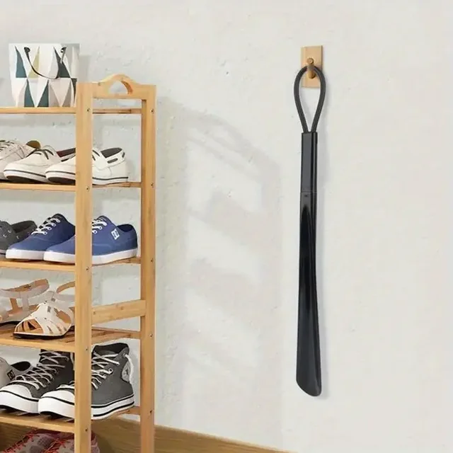 1pc Extra long flexible plastic shoe horns do not require bending durable shoe spoons for pregnant women wearing shoe assistants 2