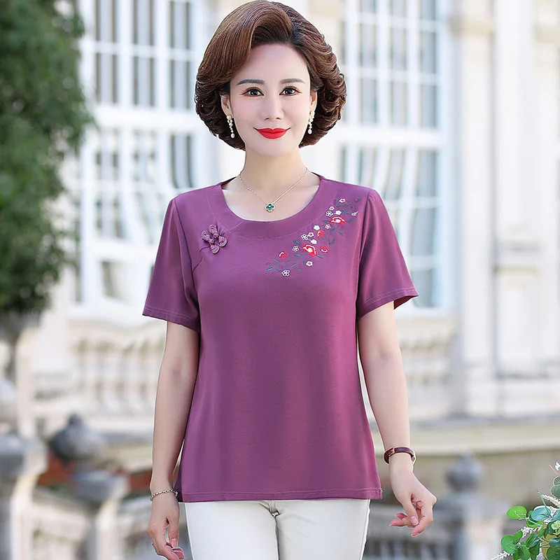 Mujer Ammiko Camisetas De Verano De Manga Corta Para Mujer