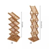 Bamboo Pop-up Magazine Rack, Literature Display Holder Stand 4