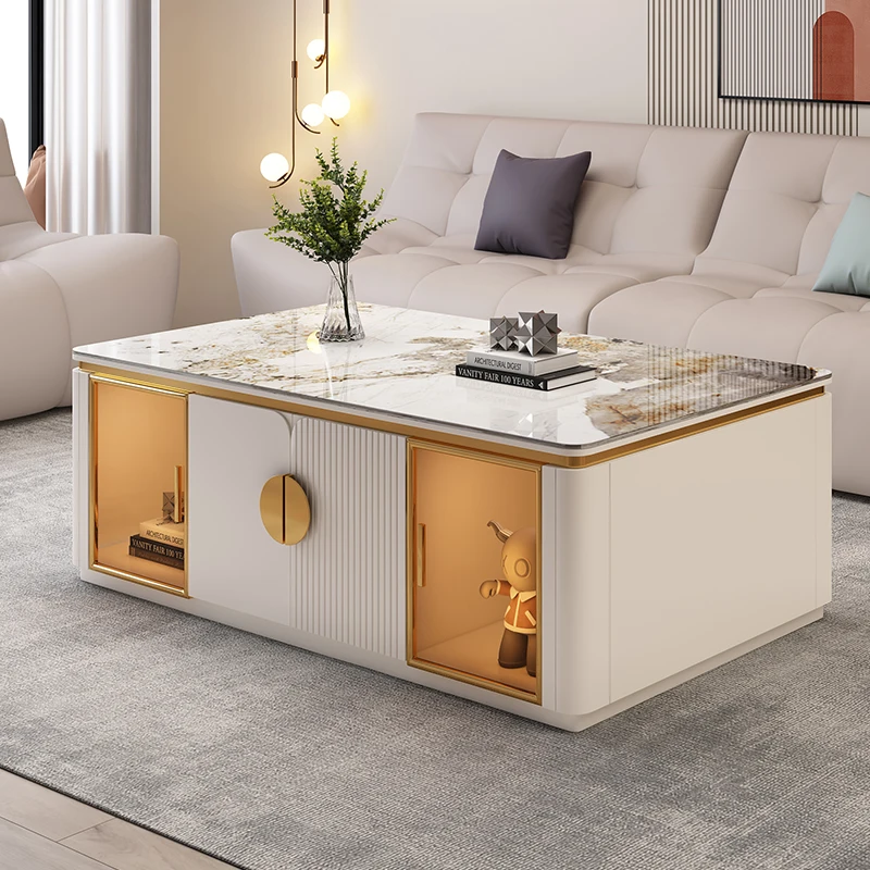 

Hotel White Coffee Tables Drawers Restaurant Aesthetic Multifunction Coffee Tables Middle Tavolo Pieghevole Bedroom Furniture