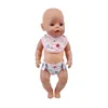 Cute Print Pop Burp Cloth Bibs For 18Inch American&43Cm Reborn Baby Doll Clothes Accessories Our Generation Girl's Toys Gift 4
