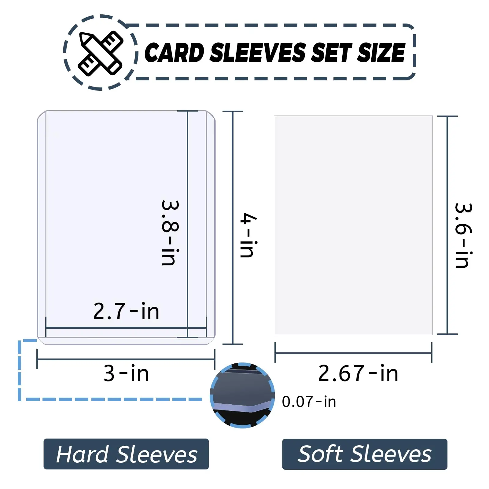 100-600pcs Card Sleeves Hard Soft Card Holder Covered With Protective Filmclear Trading Protectors For Pokmone Football, photo 4
