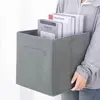 Simple Non Woven Fabric Cube Storage Box Foldable Large Capacity Square Storage Box without Lid Cabinet Drawer Organizer Nursery 3