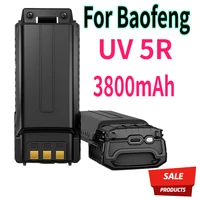 For Baofeng UV 5R Enlarger Battery 7.4V 3800mAh Type-C UV-5R Walkie Talkie Li-ion Battery For UV-5RA UV-5RE BL-5L Two Way Radio 1