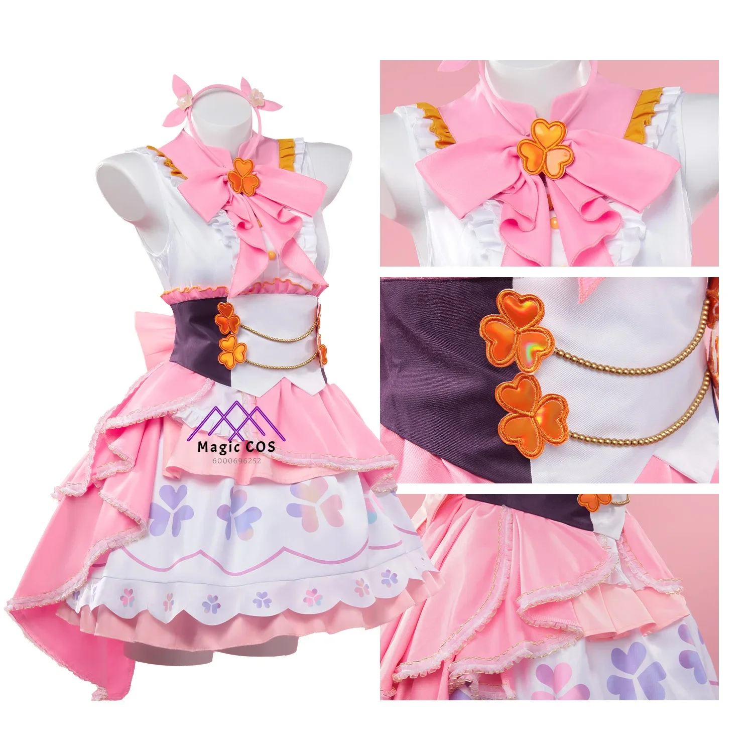 Project Sekai Movie: Kowareta Sekai To Utaenai Anime Cosplay Momoi Airi Costume Play Uniform Headdress Set Outfit Comic Con