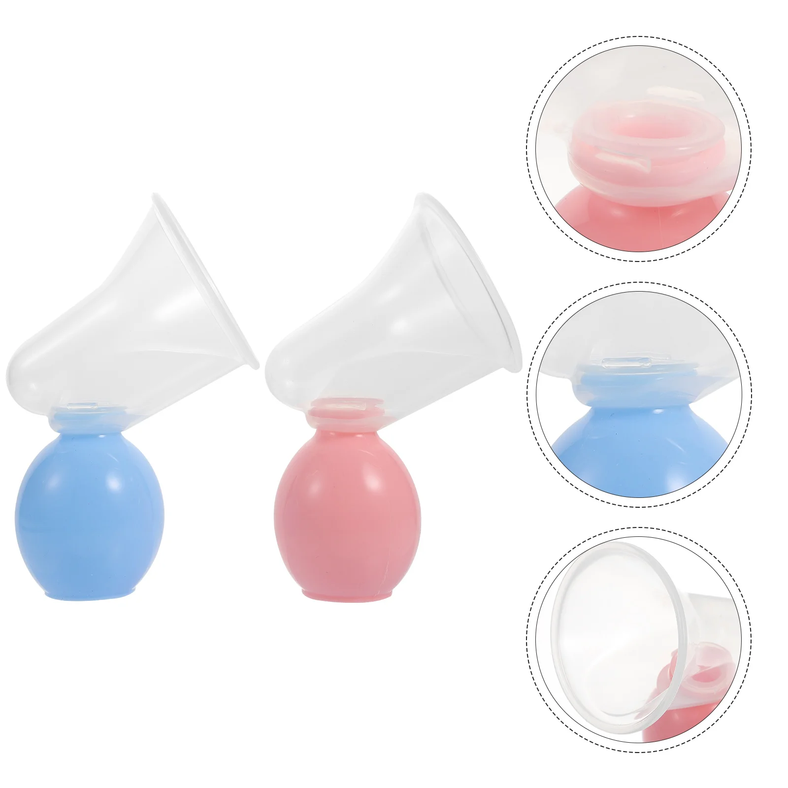 2 Sets Breastfeeding Manual Pump Mother Lactator Supplies Breastmilk Feeding Accessories Silent Practical Maternal