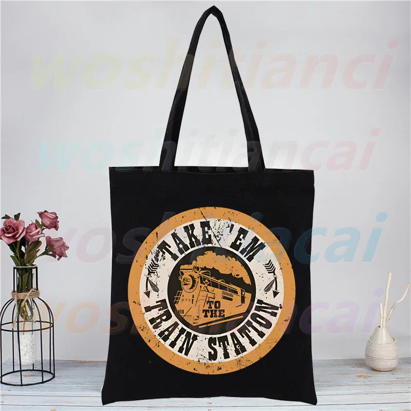 

Yellowstone Send RIP Fashion Shopping Black Bags Canvas Tote Bag Mom Reusable Cloth Bag Handbag Shoulder Bags