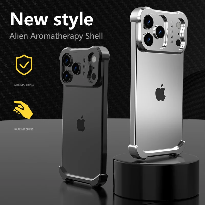 Luxury Titanium Alloy Shockproof Bumper with Lens Protector