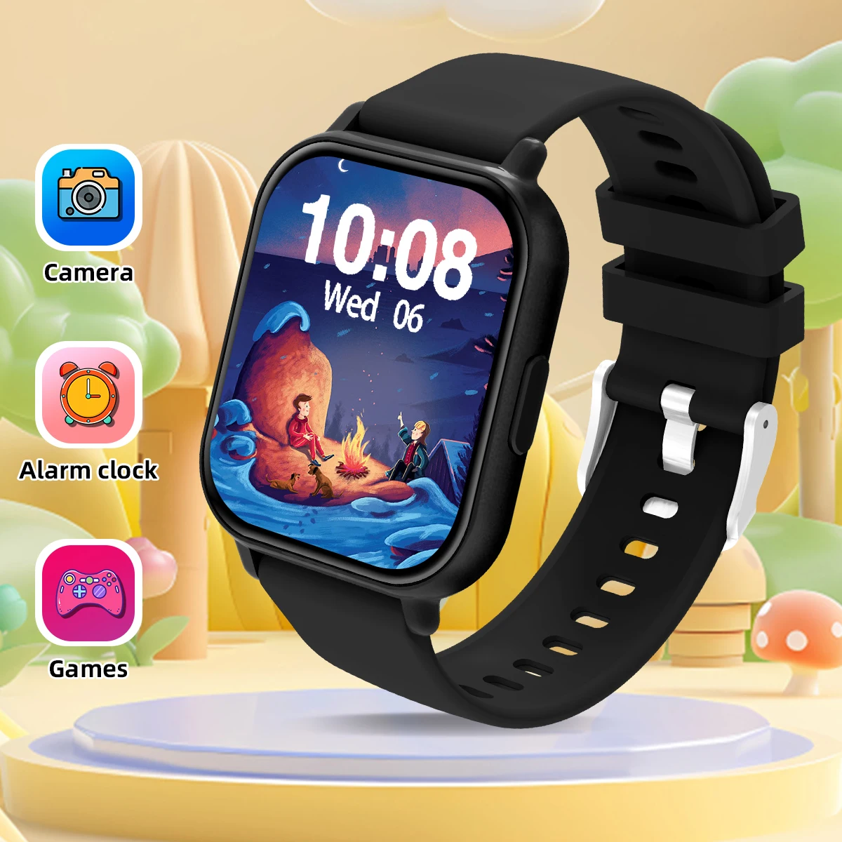 2026 Neue Smartwatch für Kinder, 1,83 Zoll HD-Bildschirm, kabelloser Bluetooth-Anruf, Schlafmonitor, Musiksteuerung, Weihnachtsgeschenk für Männer und Frauen