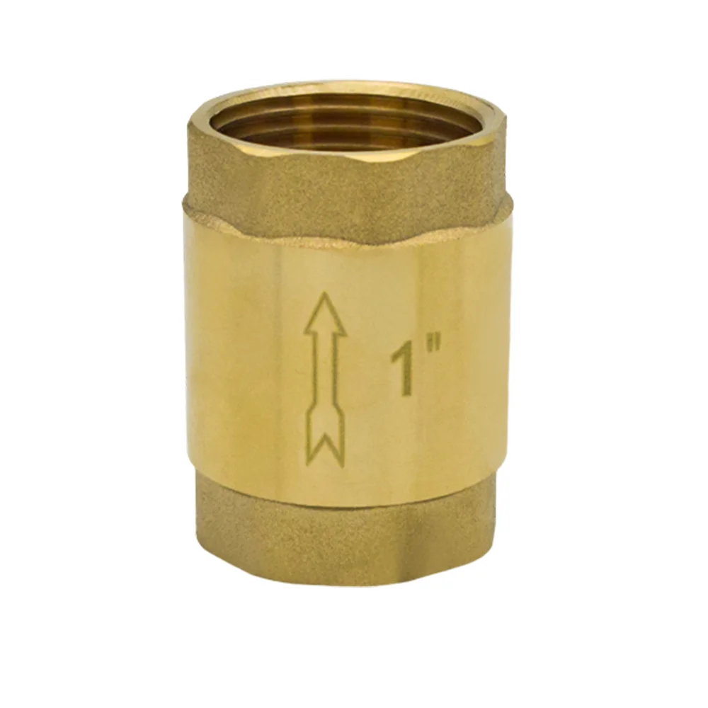 Brass Check Valve In-Line Spring 1/2" 3/4" 1" Female Thread One-Way Backflow Water Control Valve