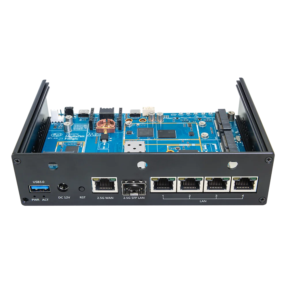 Banana Pi Metal Case For BPI-R4 Lite Smart Router Board Protective Shell Withou