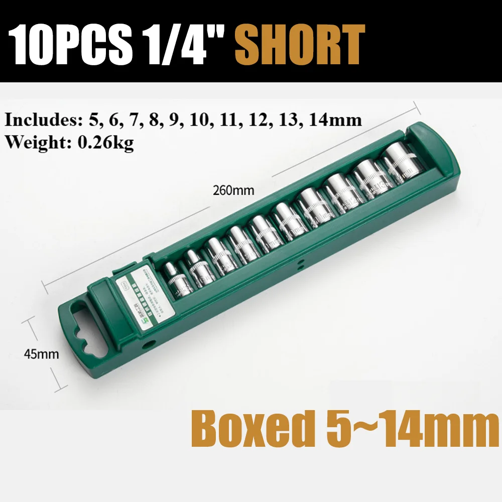 1/4 Zoll Antrieb 4 4,5 5 5,5 6 6,5 7 8 9 10 11 12 13 14mm Ratschenschlüssel Steckschlüssel Doppelendiges Handwerkzeug – Detail 5