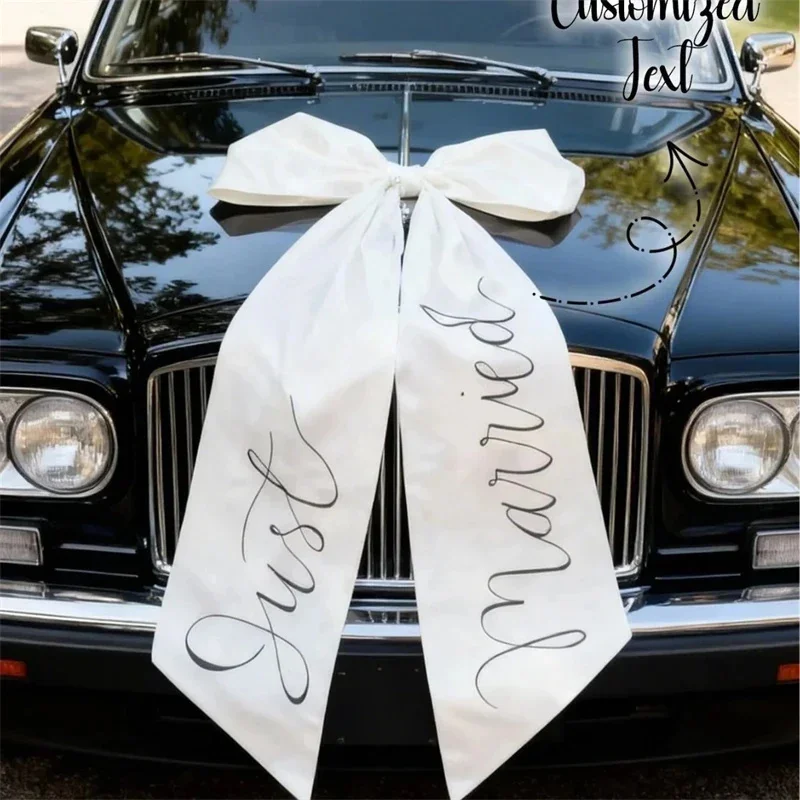 Grande Fiocco per Auto Nuziale, Decorazione con Nastro per Sposi, Elegante e Romantico Accessorio per Foto - Image 3