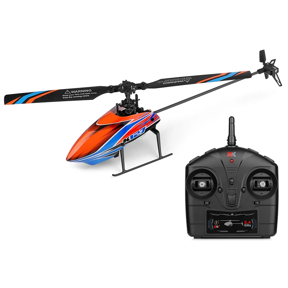 Helicóptero RC WLtoys K127 2.4G 4CH 6 ejes con giroscopio, vuelo estacionario RTF