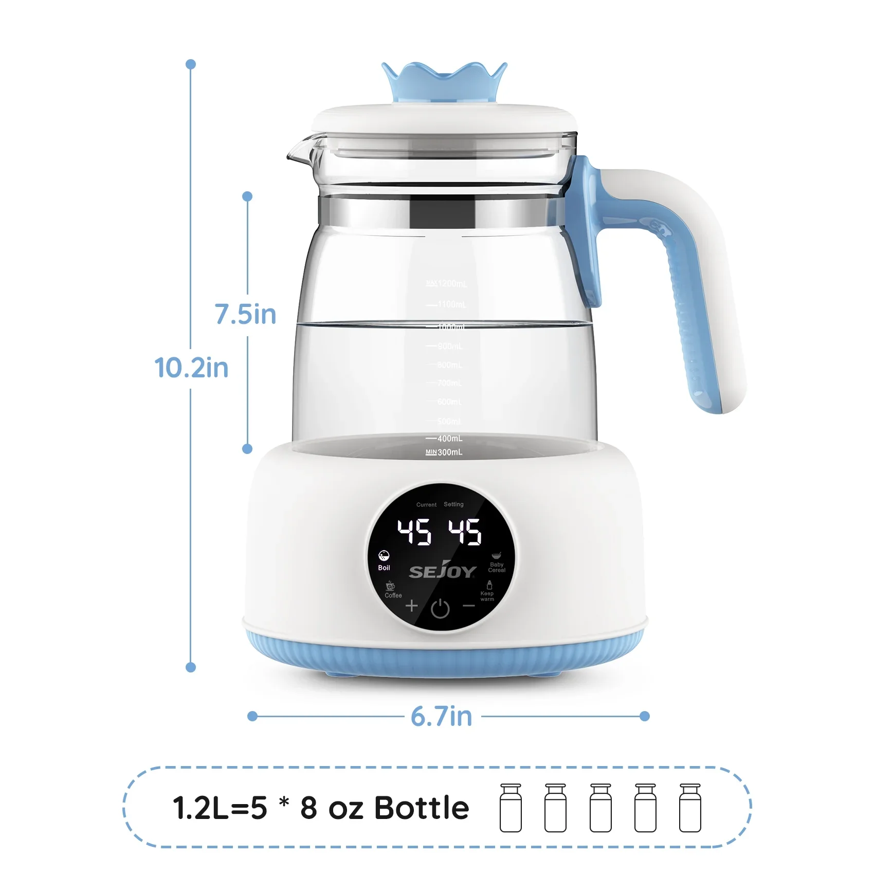 Sejoy Electric Kettle  Helth Preserving Pot Temperature Control Instant Dispense Baby Warm Water Thermal Insulation Electric Tea 6