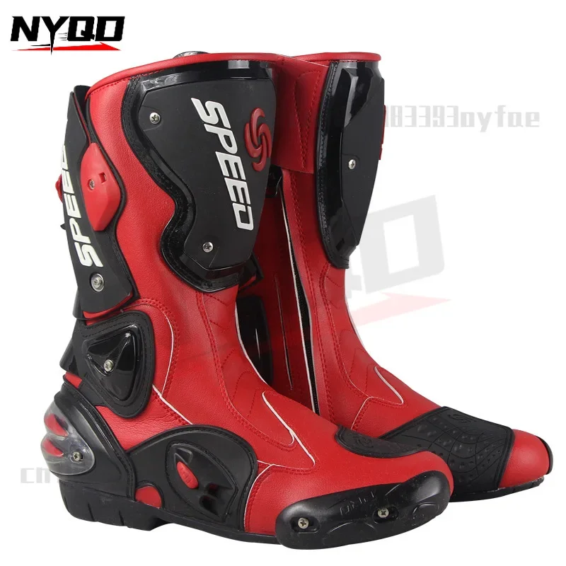 Motorcycle Riding Shoes Boots For Men Anti-fall Water-repellent Breathable Off-road Racing