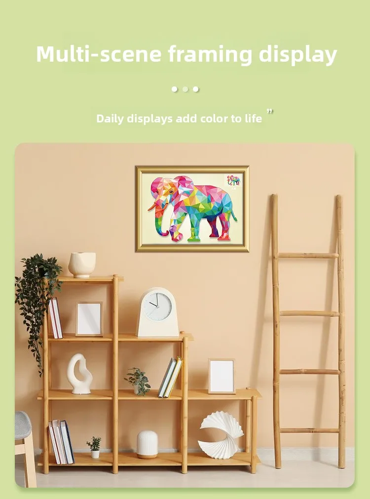 3D Animal Jigsaw Puzzle Stickers 3D Geometric Sticker Puzzle Kit for Focus Creativity DIY Art Gifts for Kids Educational