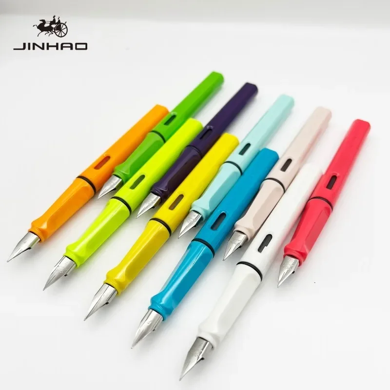 JINHAO 619 Fountain Pen High Quality Colors Student F EF Nib Ink Pen Calligraphy Pen Stationery School Office Supplies 6