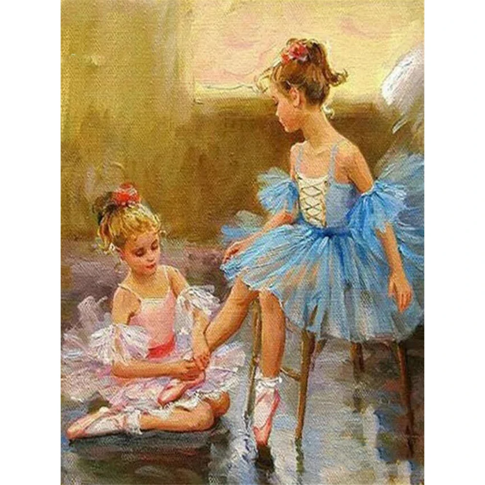 

Наборы для вышивания крестиком Ballet Woman DIY, набор для рукоделия, холст из хлопковой нити, украшение для дома, 14CT