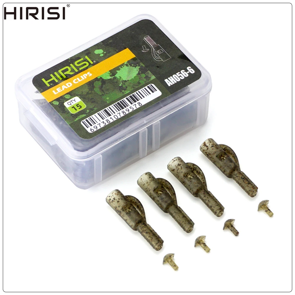 Hirisi 15 stücke Karpfen Angeln Sicherheit Blei Clips Mit Pin Für Angeln Terminal Tackle AH056-6 Angeln Zubehör – Detail 1
