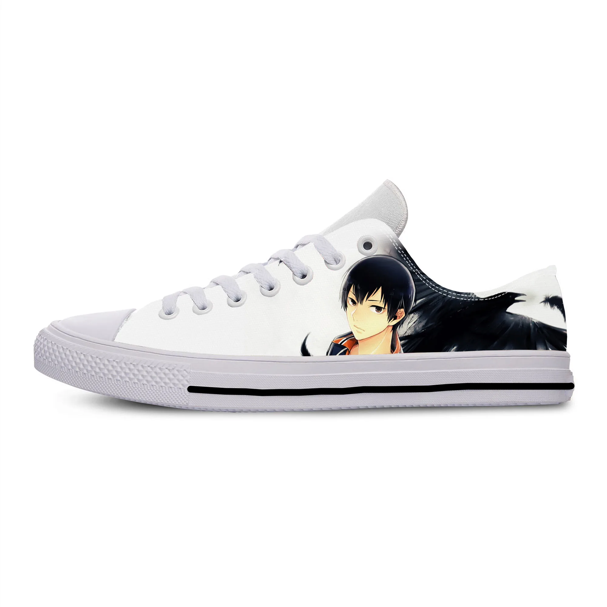 

Японские Аниме Манга Haikyuu Kageyama Tobio Kuroo Повседневные Легкие мужские и женские кроссовки низкие дышащие кроссовки