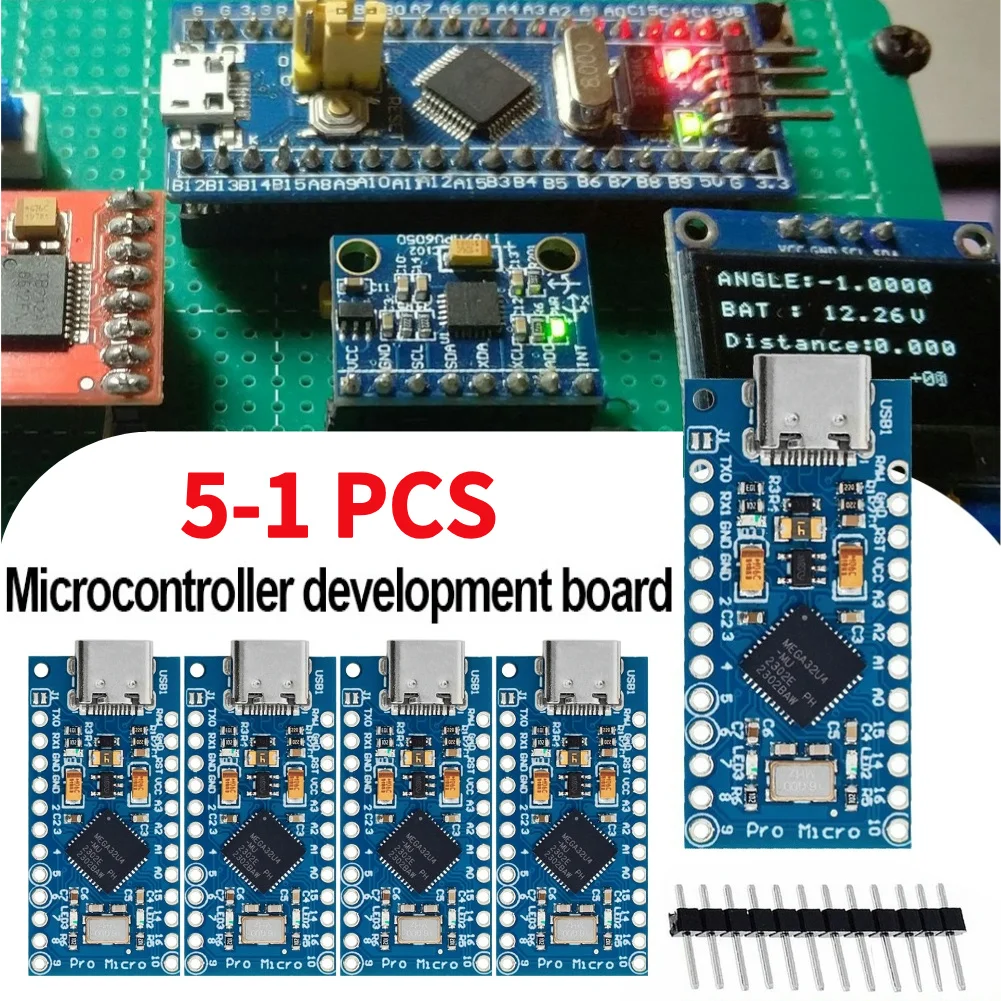 2열 핀 헤더가 있는 Pro 마이크로 모듈 컨트롤러 ATmega32U4 Arduino IDE V1.0.1용 5V/16MHz 마이크로 USB 개발 모듈 보드