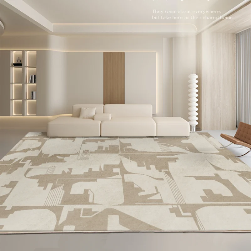 

Французская декоративная плюшевая ковровая дорожка в стиле ретро для гостиной, утолщенные кремовые коврики, пушистый мягкий коврик для гостиной, домашний моющийся напольный коврик