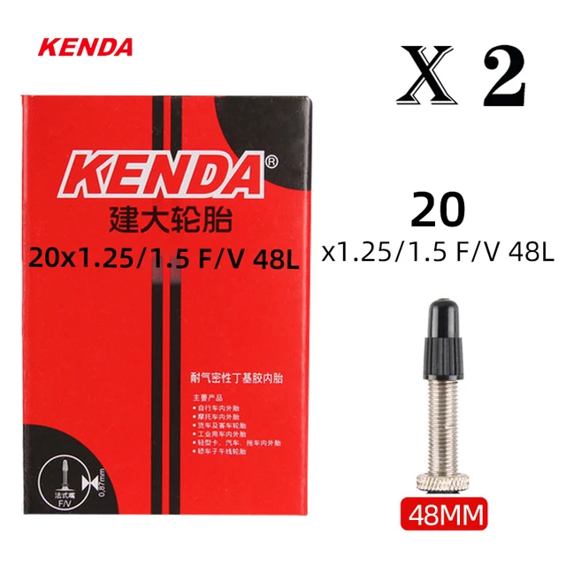 Kenda 20x1.25-1.5 Presta Valve Bicycle Tube - 32mm Valve Length, For 20-Inch Wheels