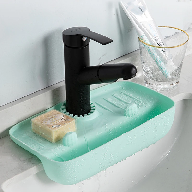 Bathroom Sink Cover for Counter Space Silicone Bathroom Sink Makeup  Organizer Mat Heat Resistant Silicone Makeup Organizer Pad - AliExpress