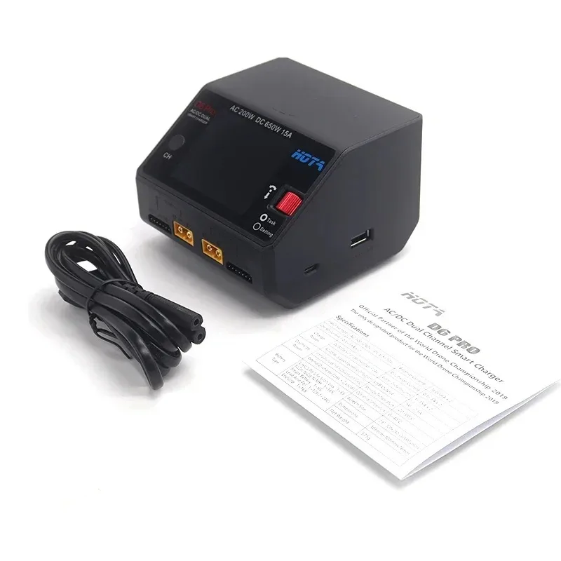 RC HOTA D6 Pro 650W töltő 2 csatornás LiPo LiFe NiMH