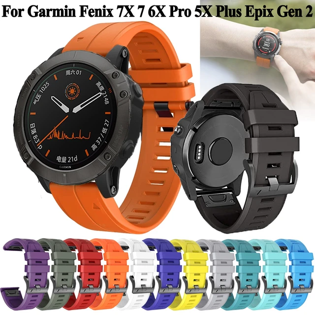 Correa de silicona de 22 26mm para Garmin fenix 7 7X 6 6X Pro 5 5X Plus,  pulsera deportiva transpirable para fenix 7 - AliExpress