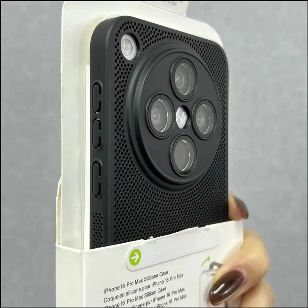 Ultra Slim Heat Dissipation PC Case with Glass Camera Protection and Cooling Mesh Design