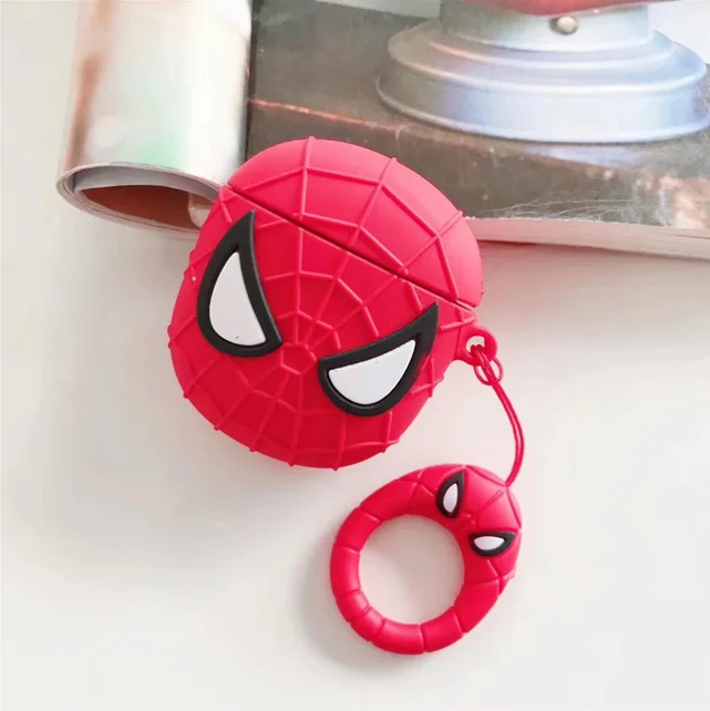 Spider-Man 3D Cartoon Silicone Shockproof Earphone Case