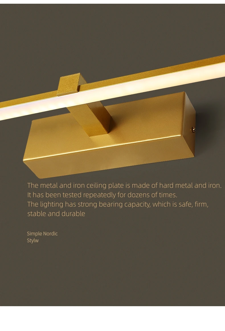 High Quality Popular 2023 LED Mirror Front Bathroom Cabinet Toilet Vanity Dresser Wall Lamp Simple Commercial Household Lighting